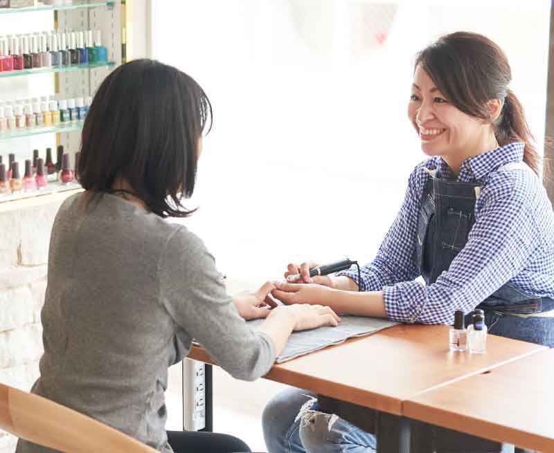 対応している様子