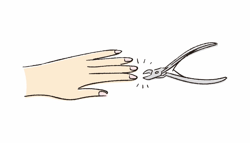 爪とペンチのイラスト